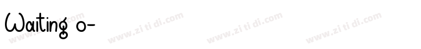 Waiting o字体转换